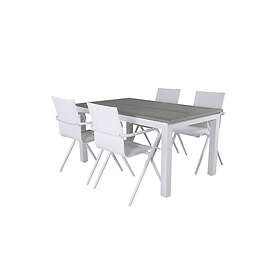 Venture Home Albany Förlängningsbar Matgrupp 160cm 4 Alina Chairs Grey/V GR21682