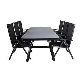 Venture Home Virya Matgrupp 200cm 6 Break Positionsstolar Brown/Vit GR21557