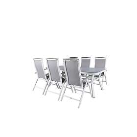 Venture Home Virya Matgrupp 200cm 6 Albany Positionsstolar Hvit/Grå GR21541