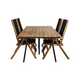 Venture Home Chan Matgrupp 200cm 4 Little Matstolar Brown/Vit GR21459