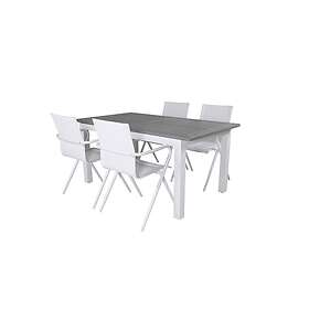 Venture Home Albany Förlängningsbar Matgrupp 152cm 4 Alina Chairs Grey/V GR21671