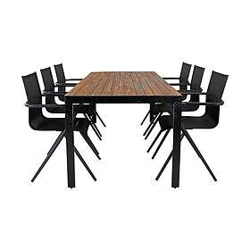 Venture Home Bois Matgrupp 205cm 6 Alina Matstolar Brown/Vit GR21942