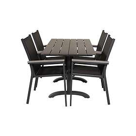 Venture Home Denver Matgrupp 120 cm 4 Parma Armchairs Svart GR18215
