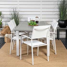 Venture Home Albany Förlängningsbar Matgrupp 160cm 6 Santorini Chairs V GR18715