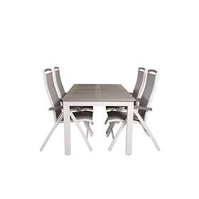 Venture Home Albany Förlängningsbar Matgrupp 160-240cm 4 Chairs Grey/Vit GR18710