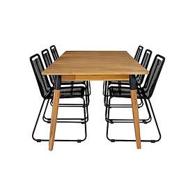 Venture Home Julian Matgrupp 210cm 6 Lindos Stapelbara Matstolar Brown/V GR21334