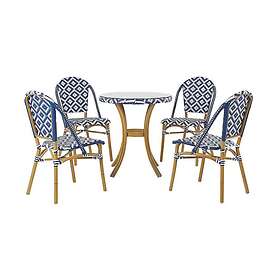 Trädgårdsmöbelset av bord och 4 chairs RIFREDDO Blå 253996