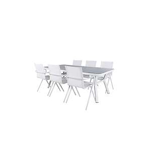 Venture Home Virya Matgrupp 200cm 6 Alina Matstolar Vit GR21534