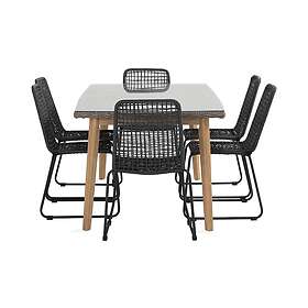 Gasell Matgrupp 200 cm 6 Hilltorp Matstol Akacia/Grå