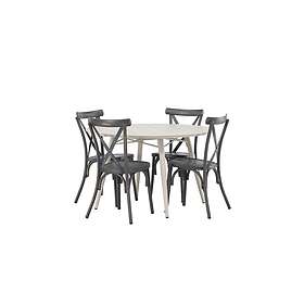 Lina Matgrupp Rund 120 cm 4  Tablas Matstolar Mörkgrå/Vi GR23430