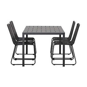 Tunis Matgrupp 150 cm 4 Hilltorp Matstol Svart