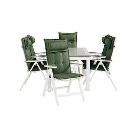 Comfort Garden Monaco Matgrupp 90x152-210 6 Light Stol m Dyna Hvit/Grå/Grön