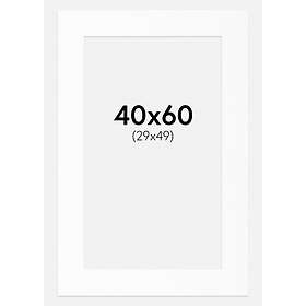BGA Fotobutikk Passepartout Vit (Vit kärna) 40x60 cm (29x49)