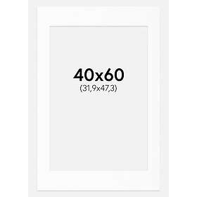 BGA Fotobutikk Passepartout Vit (Vit kärna) 40x60 cm (31,9x47,3 - A3+)