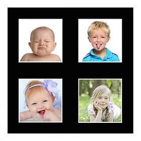 BGA Fotobutikk Passepartout Svart 24x24 - Collage 4 Bilder (9x9 )