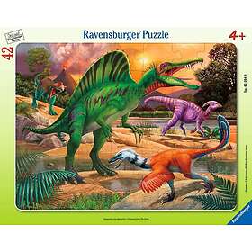 Ravensburger Dinosaurier strövar omkring på jorden 42 Bitar