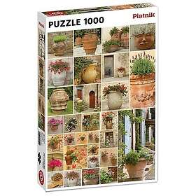 Piatnik Lerkrukor med blommor 1000 Bitar