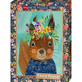 Heye Floral Friends Söt ekorre med blommor 1000 Bitar