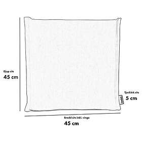 Florina sittdyna antracit dralon 45x45 cm