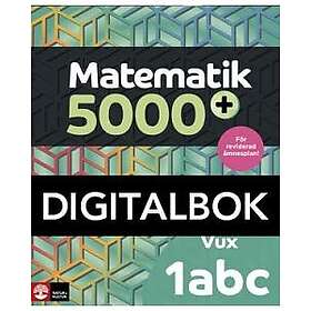 Natur & Kultur Digital Matematik 5000+ Kurs 1abc Vux Lärobok Dig.bokUppl2021 (E-bok)