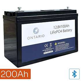 Ontario PRO MAX 12V 200Ah LifePO4 lithium batteri ONT12V-SYL-200AH