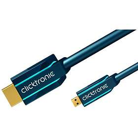 ClickTronic Casual HDMI - HDMI Micro Haute vitesse avec Ethernet 1m