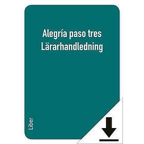 Alegría paso tres Lärarhandledning (nedladdningsbar)