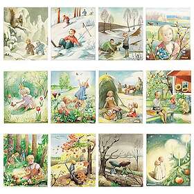 Burde 12 st Månadsplanscher i Ram