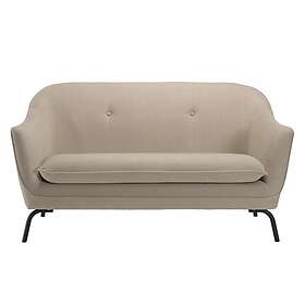 Macabane Canapé Beige 2 Places Pieds En Métal Noir