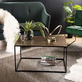 Macabane Table Basse JOHAN Rectangulaire 98X57Cm Aluminium Doré