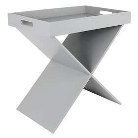 3S. X Home Table d'appoint avec plateau amovible Gris SILVIO