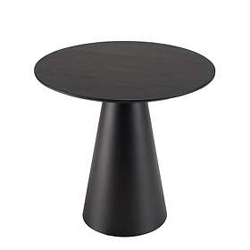 Macabane Table d'appoint ronde Noir 50x50cm pied conique métal DALY