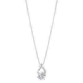 Halsband 925 Sterling Silver Droppe & blomma