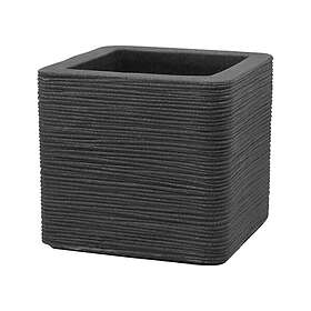 Patio Trädgårdskruka fyrkantig 30 x cm Kubus räfflad antracit
