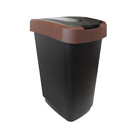 Jotta Papperskorg med vipplock för segregering 15l Domino svart-brun