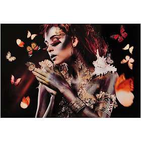 Tavla Woman With Butterflies Brown 120x80cm