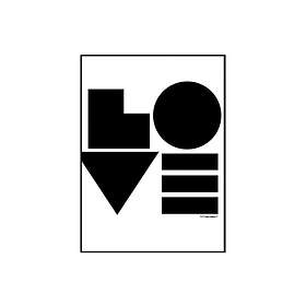 Wallstars Love In Blocks Text Svartvit 40x50 cm 2866-40X50