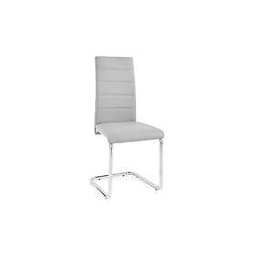Loft24 Aleia Spisestol Konstläder 2-pack Ljusgrå/Krom 59200224