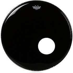 Remo Bass Powerstroke 3 Ebony 20 Diameter 5 Black DynamO Installed