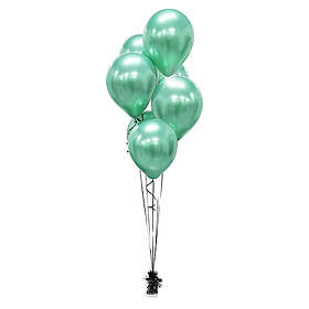 Latexballonger Mettalic Mint grön 30cm, 100-pack