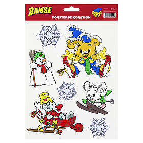 Bamse Fönsterklistermärken Vinter