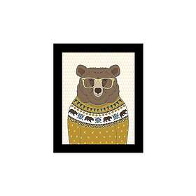 Tavla Animal med Ram Flerfärgad 23,5x28,5 cm 808AWL4637