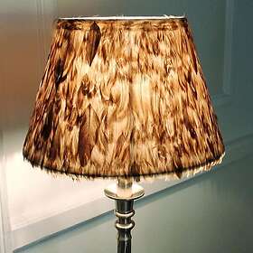 olika Lampskärm fjäder med fjädrar (Brunmelerad)
