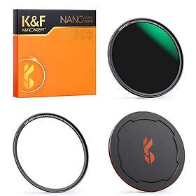 K&F 82mm Magnetisk ND-filter ND64 6 Stopp Adapterring & magnetlock