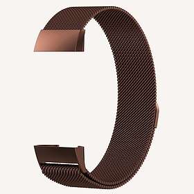 Kamda Armband för Fitbit Charge 3/ Charge 4 kedja Magnetiskt lås Brun 120-170mm