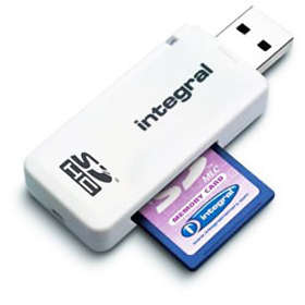 Integral USB 2.0 Single Slot Card Reader for SD/SDHC