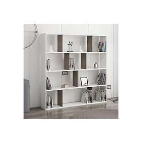 Jasenica Bokhylla 145x25 cm Hvit/Mörkbrun 935CMN1113