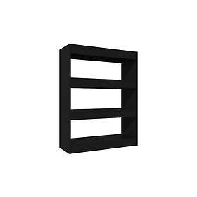 Bokhylla/Rumsavdelare svart 80x30x103 cm konstruerat trä Svart 811701