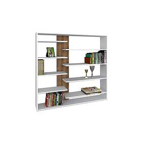 STOR Asillane Bokhylla Hvit/Valnöt 731WAT3614