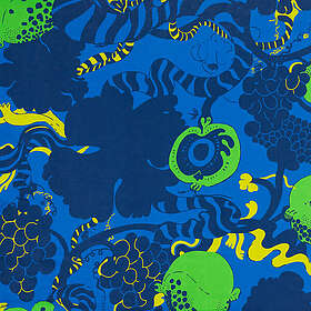 Borås Cotton My Garden Blå Tyg